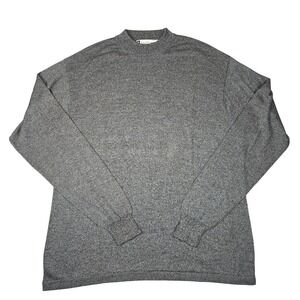 Bachrach 100% Silk Sweater Men's XL Gray Classic Preppy Mock Neck‎ Sweater